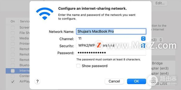 共享Mac网络连接的所有方法(如何分享电脑的网络)