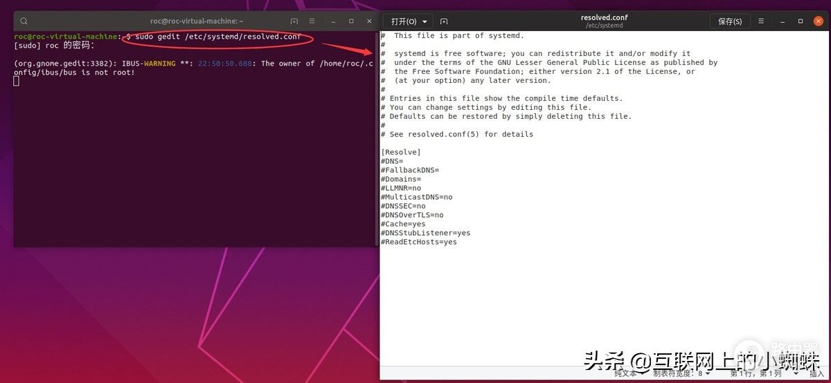 Ubuntu操作系统如何修改DNS