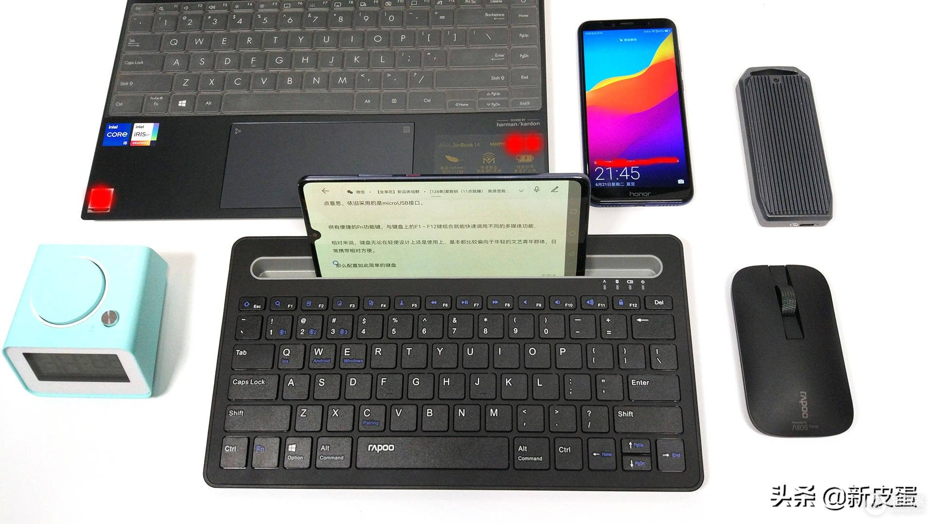 文艺小清新，自带平板支架的雷柏XK100键盘简评