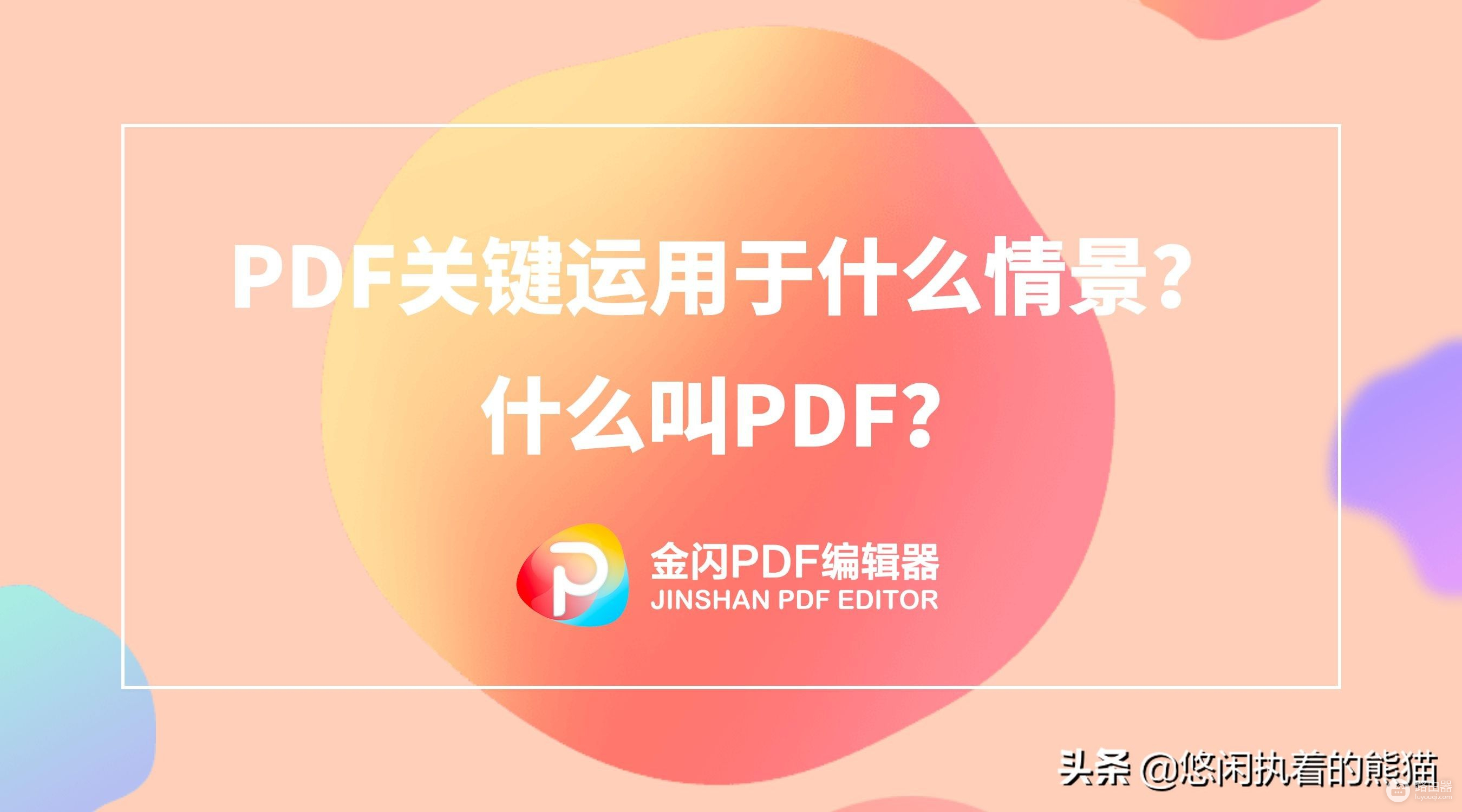 PDF运用于什么情景？什么叫PDF？