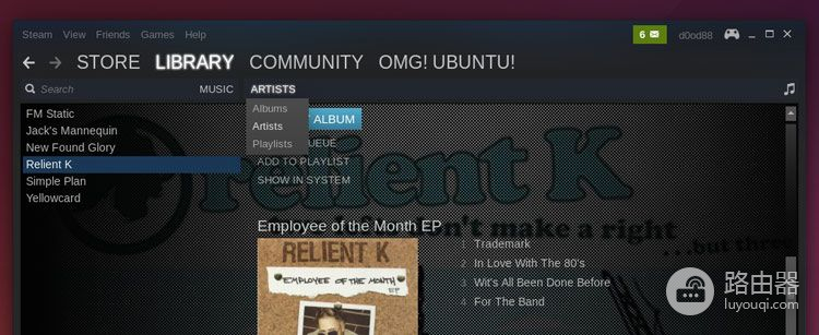 电脑桌面上怎么放歌(如何在Ubuntu桌面上使用Steam Music音乐播放器)