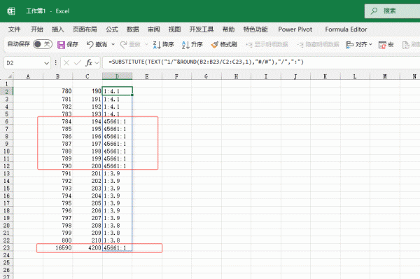 excel除法计算结果变日期数字？1:4格式报错解决方法