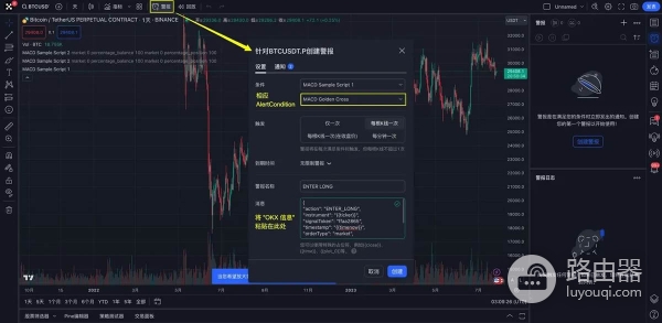 TradingView警报如何与okx交易平台信号策略联动？