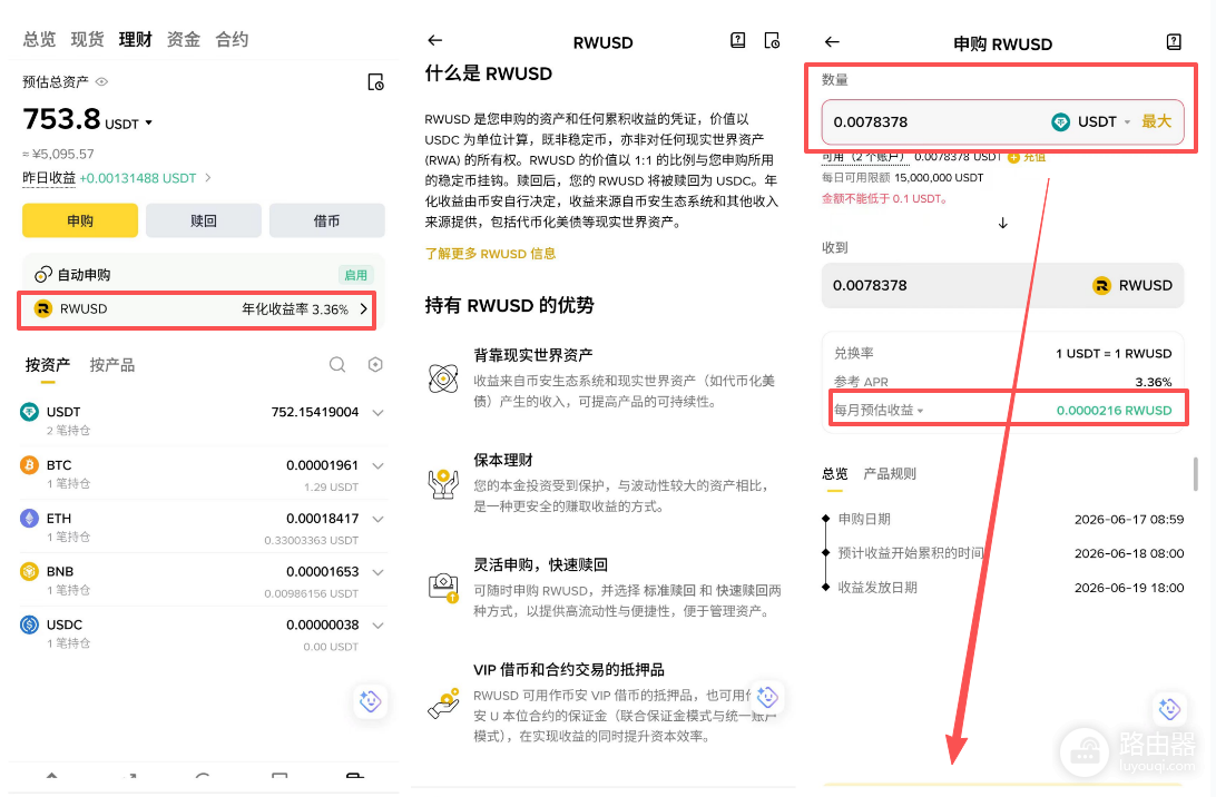 Binance的RWUSD是什么？普通人投资美债的新方式(3.36%保本理财详解)