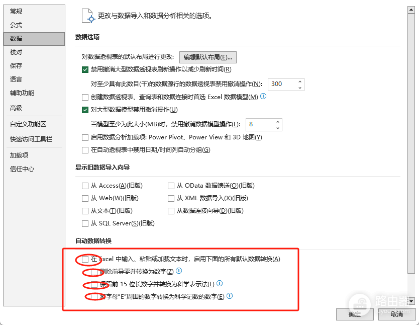 excel 2019自动数据转换无法保存怎么办?选项重置解决方法