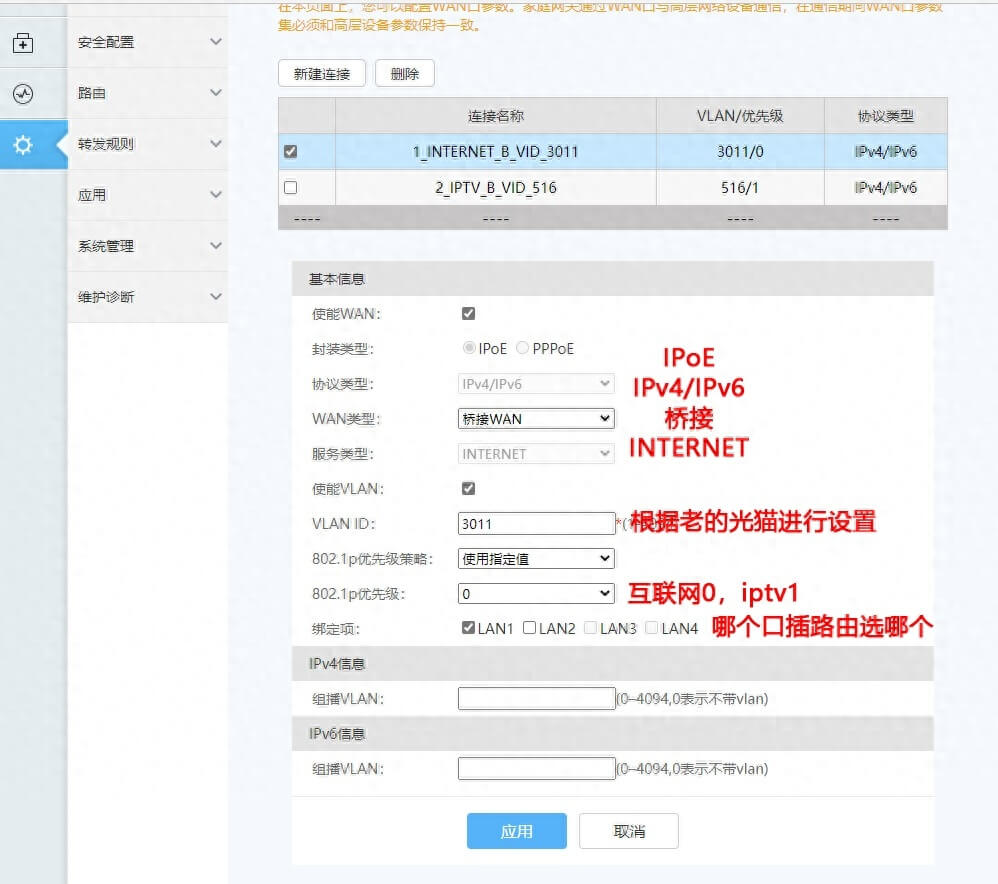 华为B610光猫配置与华为B610光猫登录192.168.100.1