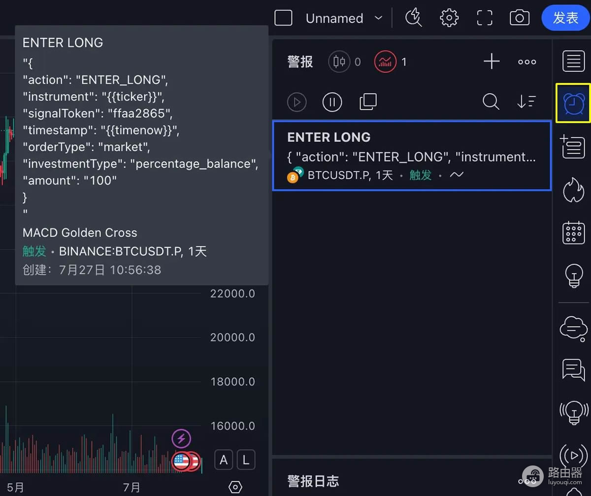 TradingView警报如何与okx交易平台信号策略联动？