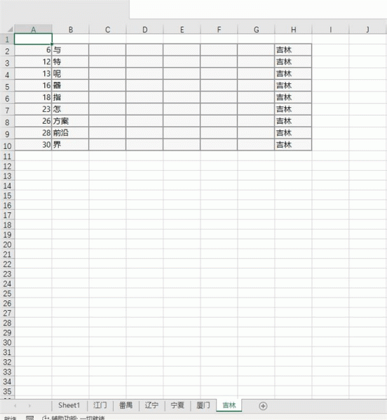 excel表格按城市快速归类并生成新表教程