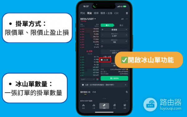 什么是币安冰山单? 币安冰山委托如何设定?