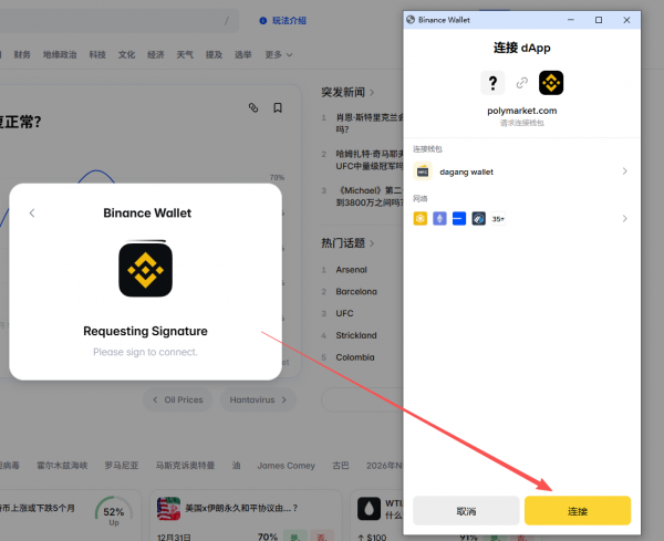 币an钱包玩Polymarket预测市场完整教程