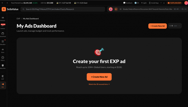 SoSoValue EXP Ads是什么？web3项目广告投放保姆级指南