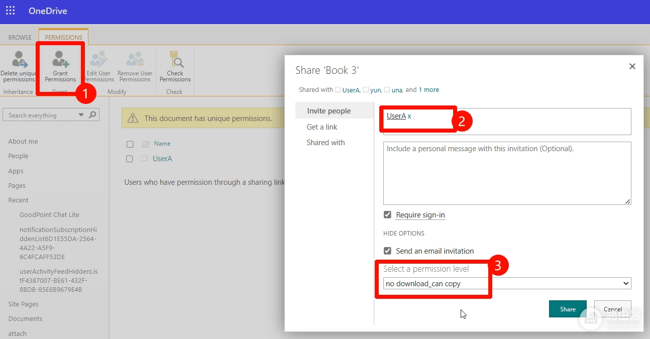 onedrive共享excel禁下载只读设置教程