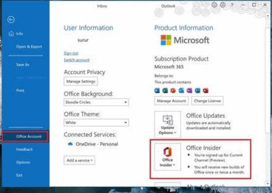 office365不显示insider怎么办？预览体验计划开启方法