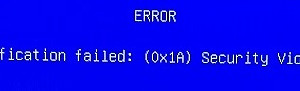 U盘启动时报错，提示 Verification failed: (0x1A) Security Violation 的解决方法