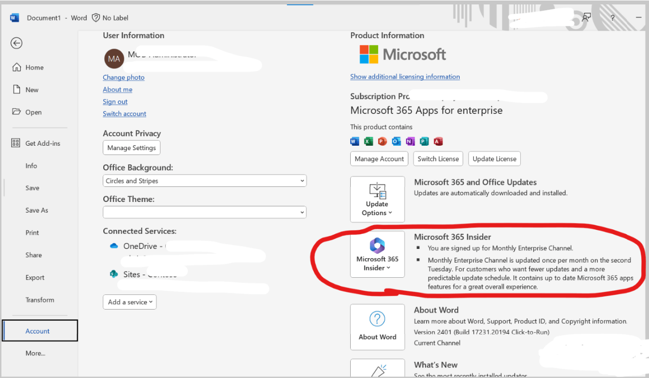 office365不显示insider怎么办？预览体验计划开启方法