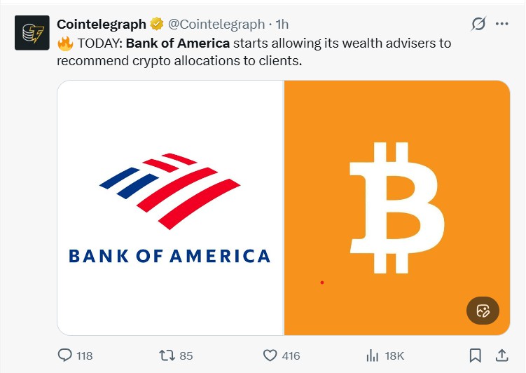 美银财富顾问已经直接给客户推比特币ETF了