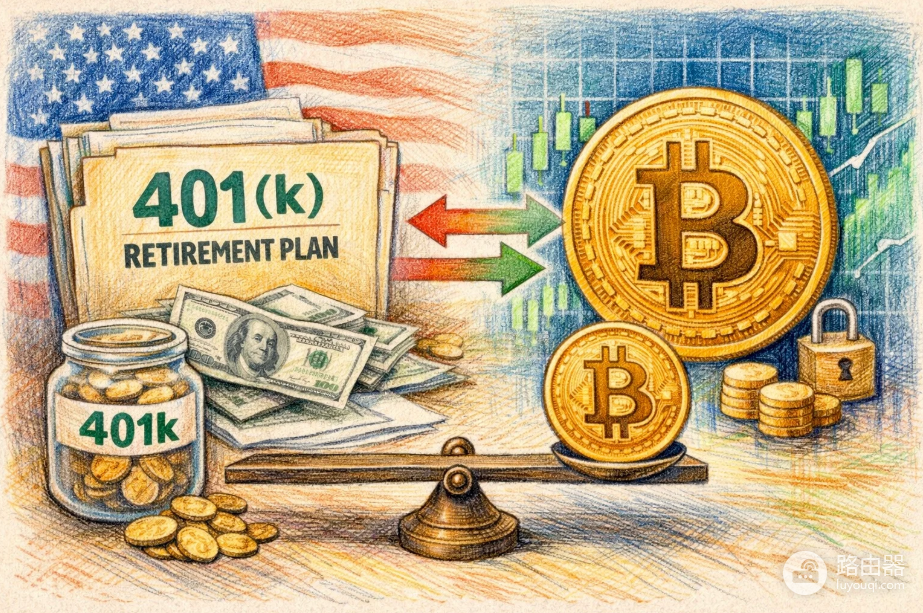 美国退休金401(k)要能买比特币了?华尔街建议配置2%