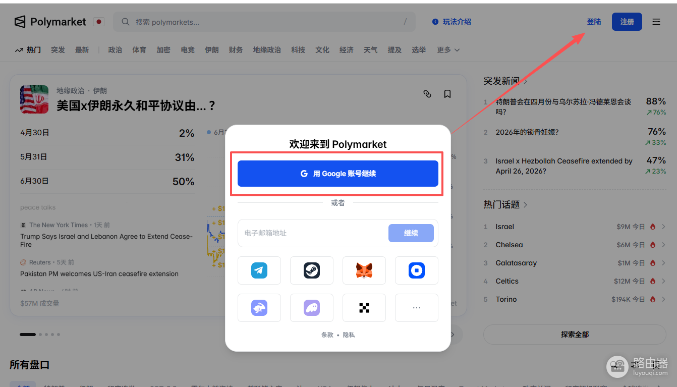 Polymarket怎么充值？Google一键登录，欧逸转USDC（Polygon）避坑指南