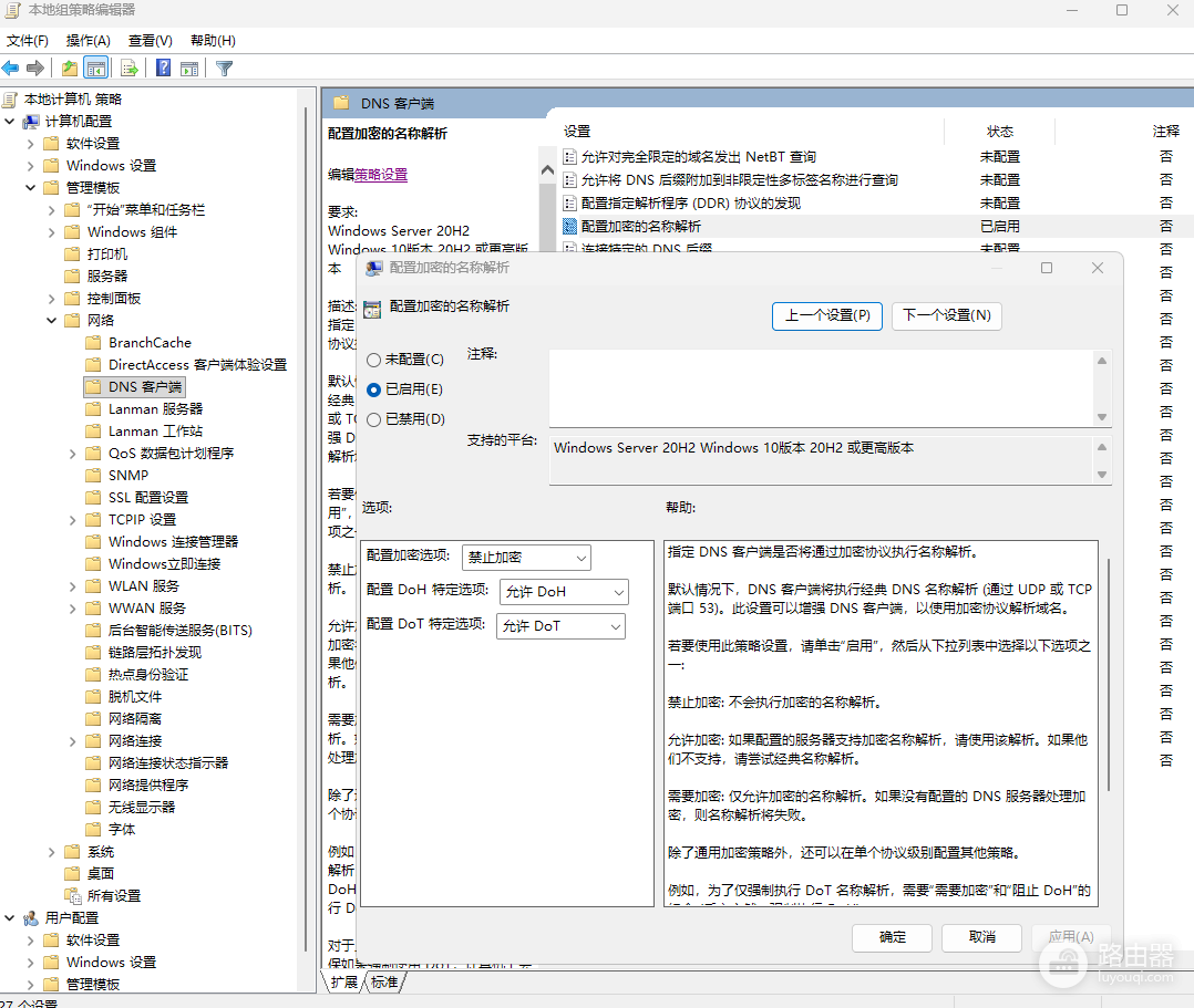 win11无法开启DoH怎么办?加密DNS选项灰色修复教程