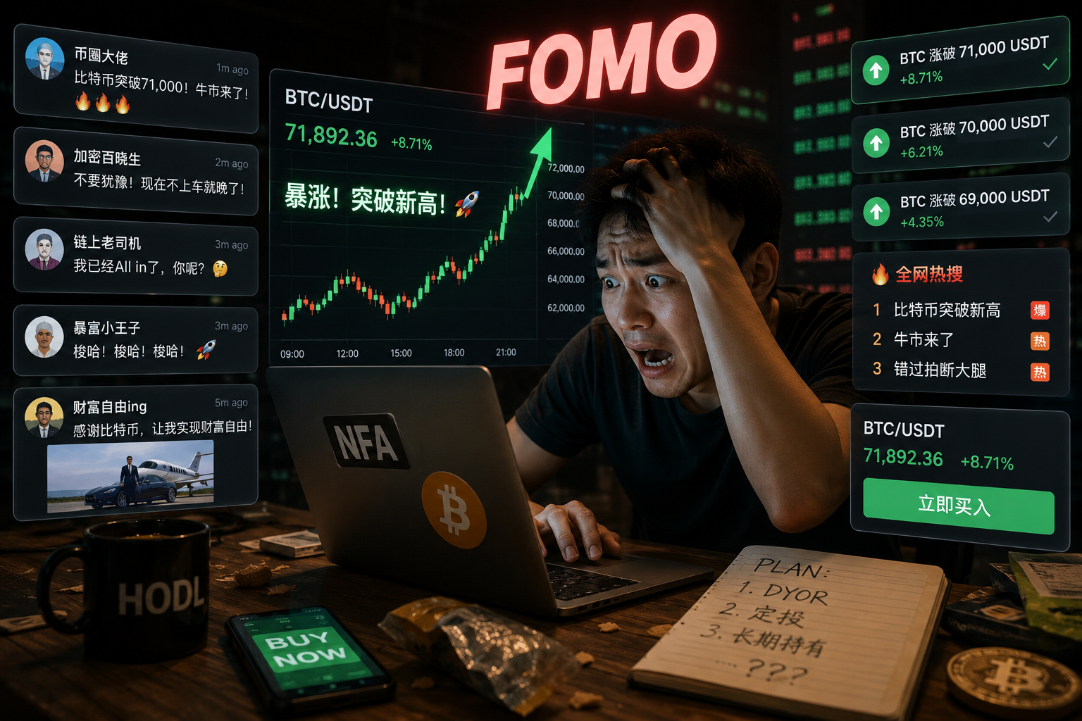 币圈FOMO是什么？散户为什么越跌越买、越涨越追？