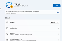 win11系统更新安装100版本提示安装错误0x800f0989如何解决