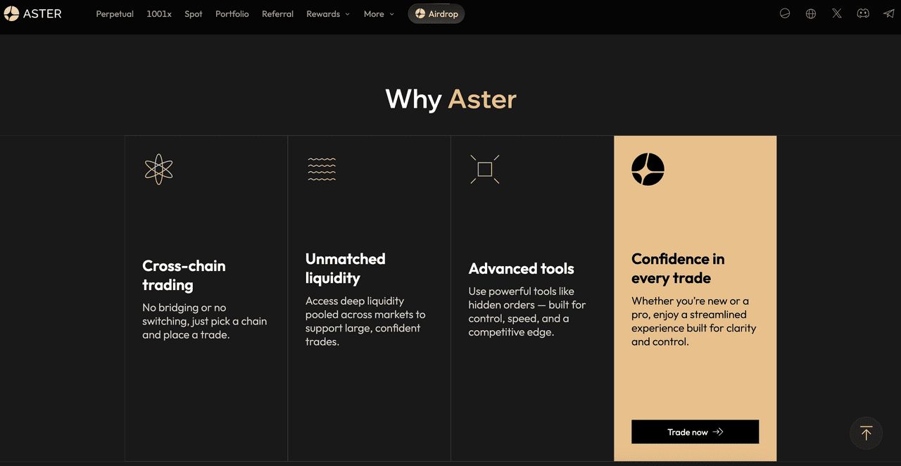 Aster交易所怎么样?Aster交易所的永续合约与多链支持
