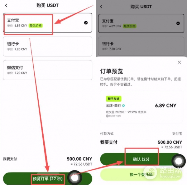 欧意C2C买币全流程，避免风控轻松买USDT