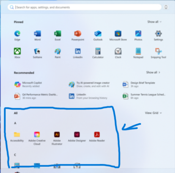 win11开始菜单无法下滑找应用怎么办？全部应用列表找回教程