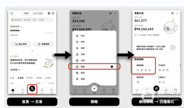 如何在欧易进行网格交易操作? 在okx进行网格交易教程