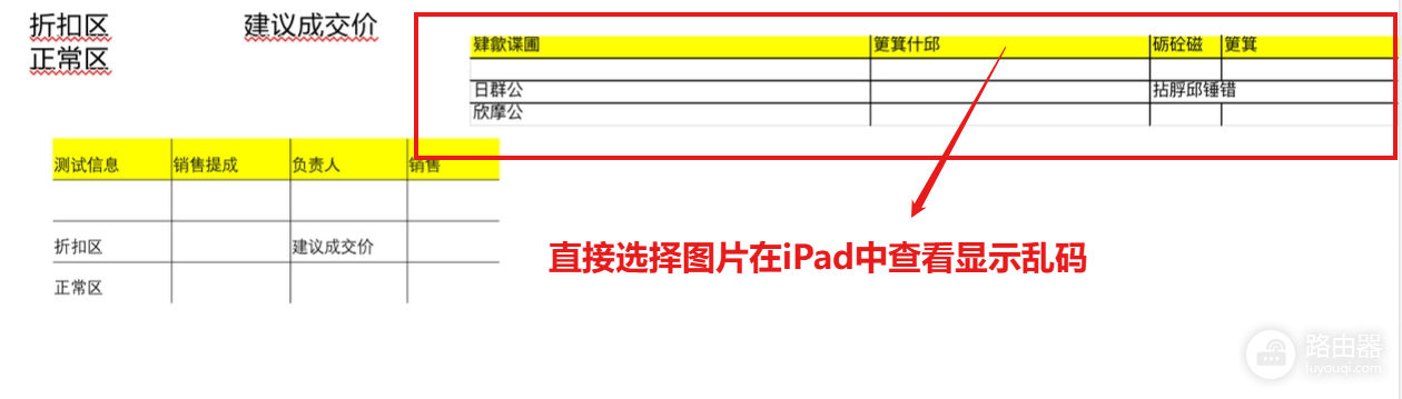 ipad版ppt打开excel表格图片乱码怎么办?移动端office兼容性修复