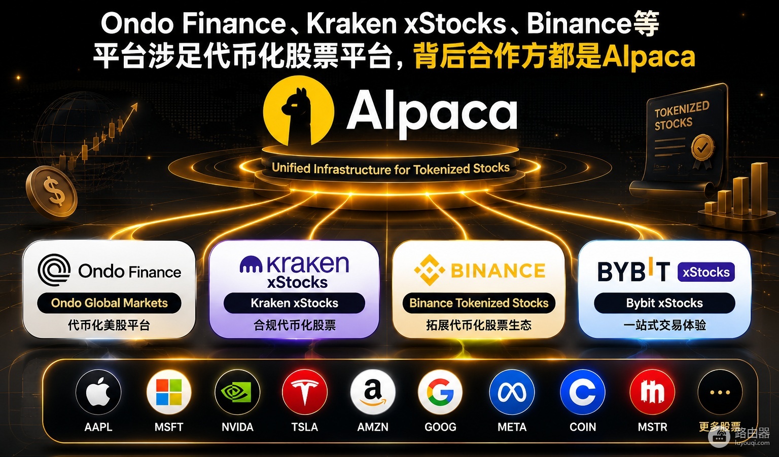 Alpaca到底是谁?悄悄垄断94%代币化股票市场