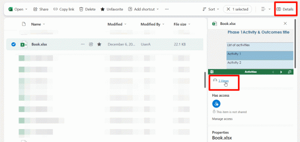 onedrive分享文件查看次数监控方法？访问记录查询教程