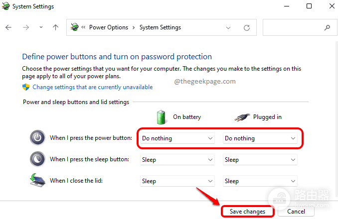 如何在Windows11/10中禁用电源按钮关机
