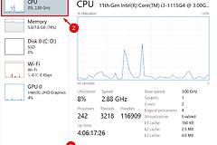 如何检查Win11中哪些进程占用更多CPU