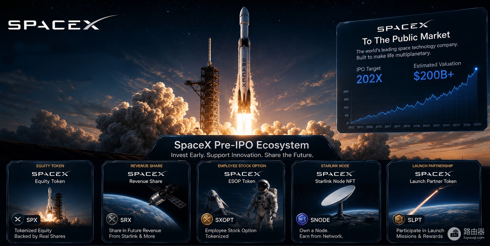 币圈抢着炒SpaceX:合成永续、代币化股票、镜像票据,你买的到底是什么?