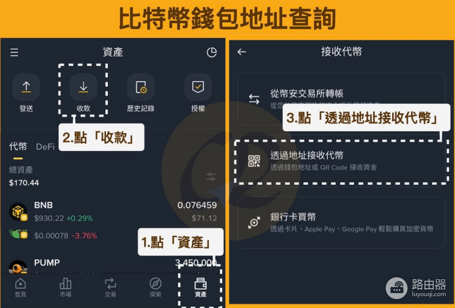比特币钱包收款地址怎么查找?