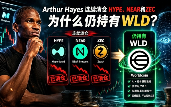 Arthur Hayes连续清仓HYPE、NEAR和ZEC，为什么仍持有WLD？