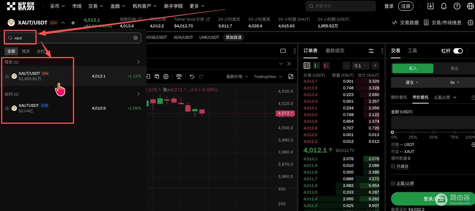 OKX买RWA黄金XAUT,OKX低门槛购入RWA黄金
