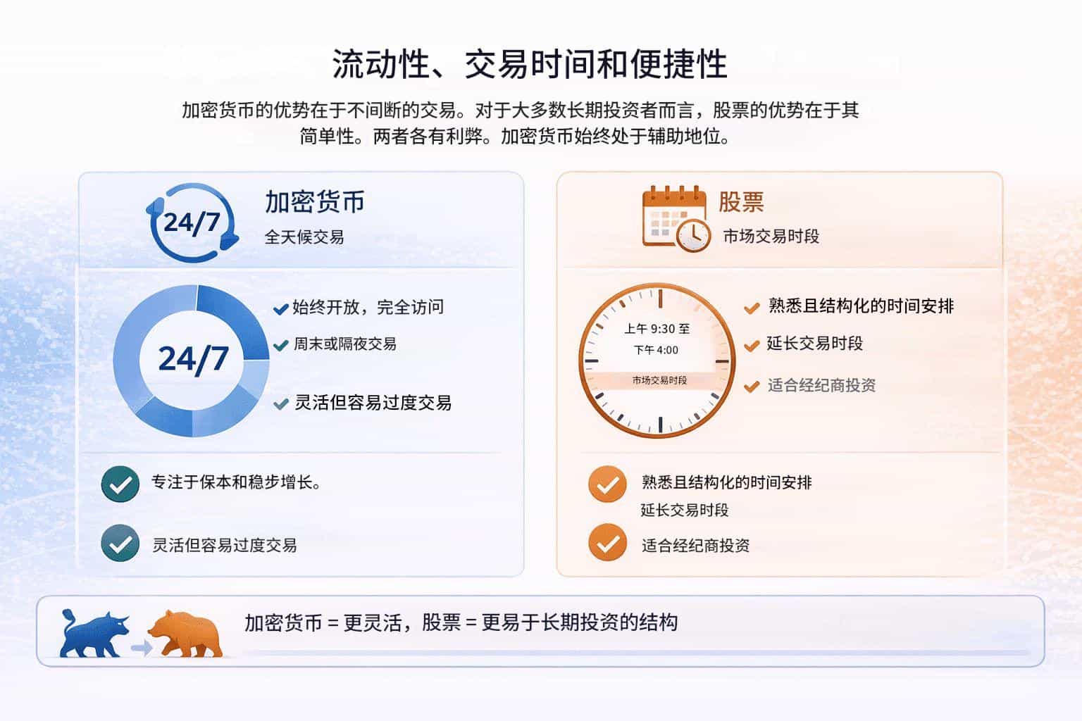 加密货币交易与股票交易有什么区别?怎么选