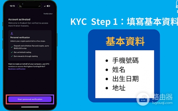 Kraken海妖交易开户与身份认证操作指南
