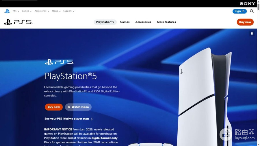 ps5官方网站入口 ps5网页版官网地址是什么