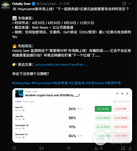 Polymarket新手入门:Odaily Seer先知频道监控聪明钱+币安钱包交易教程