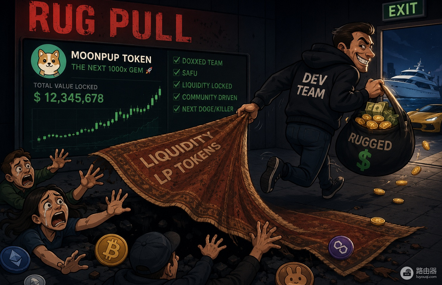 Rug Pull是什么意思？加密项目跑路前常见的流动性陷阱