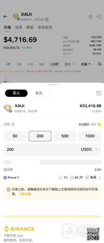 Tether Gold (XAUT) 在哪里买?XAUT购买教程与合约地址