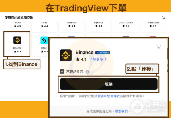 如何在TradingView串联币安账户? TradingView串联币安教程