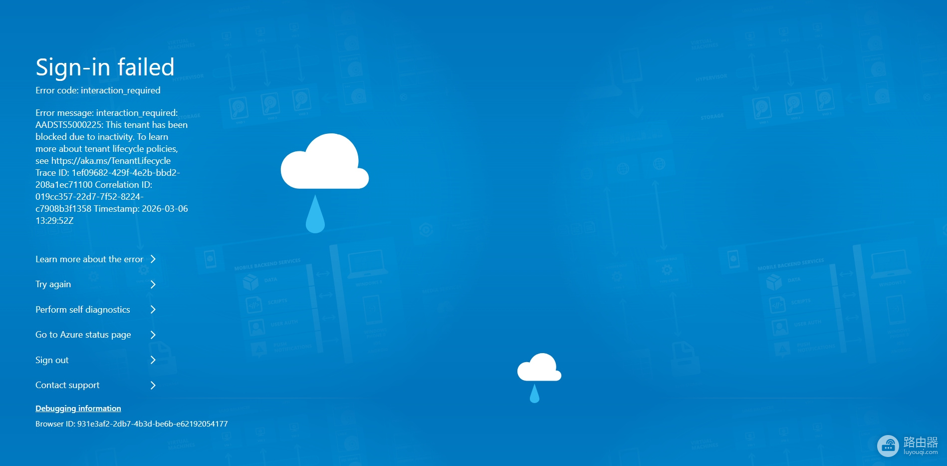 Azure账户被封禁报错AADSTS5000225怎么办?无法登录门户的解决方法