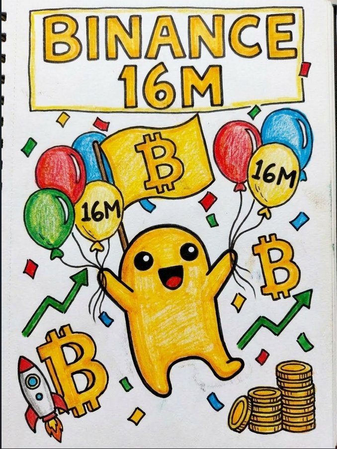 Binance庆祝1600万用户里程碑:绘画活动全攻略🎨💛