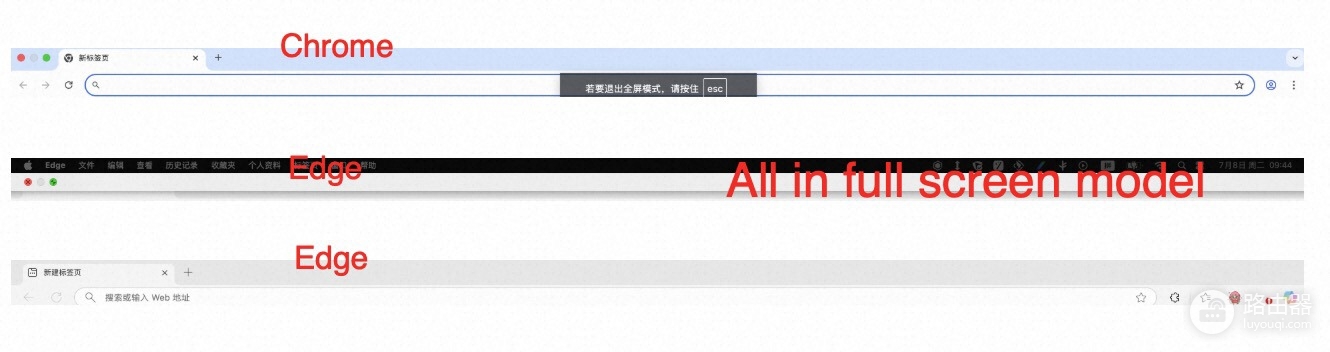 mac版edge全屏不显示关闭按钮怎么办？常态显示工具栏设置教程