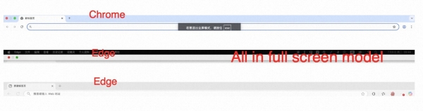 mac版edge全屏不显示关闭按钮怎么办?常态显示工具栏设置教程