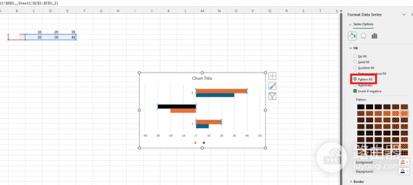 Excel柱形图“逆转负数”颜色丢失怎么办？图表填充修复教程